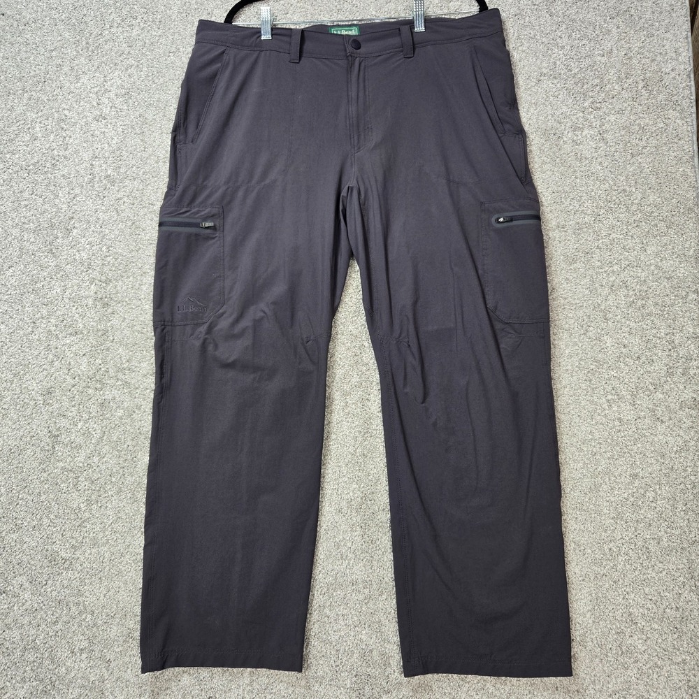 LL Bean cresta Pants Men 38x29 Grey Water Resistant UPF outdoor‎ hiking cargo